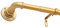 WL.Rocaille Gold curved curtain rod Adjustable curtain track 30 to 126 inches Retractable metal telescopic rod 76 cm to 320 cm for living room, kitchen, room, bedroom and bathroom
