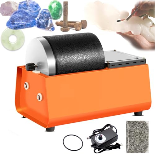Pulidora Para Máquina Pulidora, Tambor Pulido Joyería Máquina Pulidora Metales Jade Multifuncional Velocidad Rotación Ajustable Pulidora Vaso Giratorio 50W Con Cuentas Pulido Máquina Pulidora Piedra