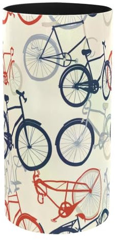 VAPOKF Porte-stylos pour bureau, boîte à musique, pot à crayons, pinceaux de maquillage, rangement de fournitures de bureau, organisateur pour la maison et le bureau – Vélos rouges et noirs