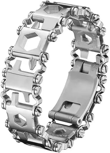 Portátil hombres al aire libre multifunción herramienta destornillador herramienta campo supervivencia pulsera 3cm kit emergencia bicicleta multi herramienta Argent