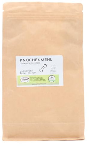 ALMICANNA: Knochenmehl 200g - Organischer Phosphor & Calcium Dünger mit Langzeitwirkung - Amendment im Living Soil - Steigert die Bodenfruchtbarkeit