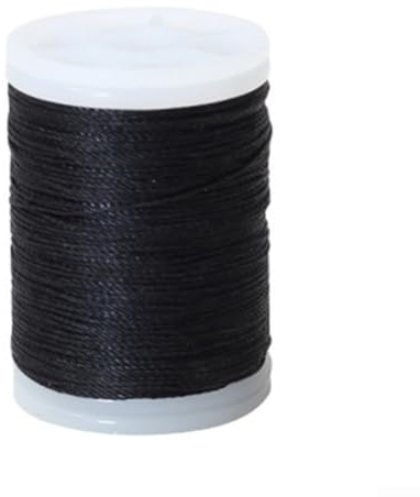 Cordoncino in nylon 400D, 120 m, resistente per artigianato, resistenza alla rottura di 15,4 kg, adatto per corde e aquiloni (nero)