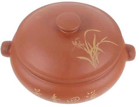 TOGEVAL Cocotte Céramique Multifonction avec Couvercle Batterie de Cuisine Vapeur pour Viande Légumes et Soupe Pot Terre Cuite Traditionnel pour Cuisson Saine