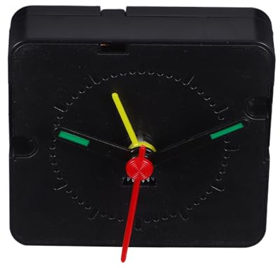 HONMEET Meccanismo con Precisione Temporale al Quarzo Nero per Orologio da Tavolo in Plastica, Ricambio Versatile per Fai da Te e Riparazioni Orologi Piccoli