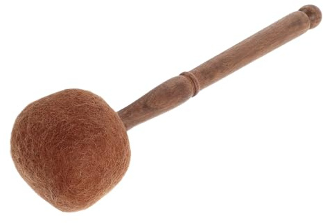 ifundom Mazo Artesanal para Cuenco Sonoro de Madera y Fieltro, 28 Cm, Vibraciones Armónicas y Resonancia Equilibrada para Meditación y Práctica de Sonido