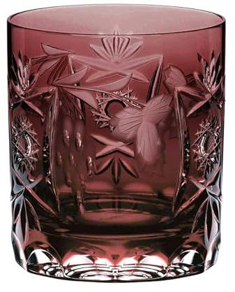Nachtmann Whisky Glas, 250 ml, Dunkelrot, Traube, 35889, Whisky Tumbler aus Bleikristall, spülmaschinenfest | Whiskybecher, Amethyst