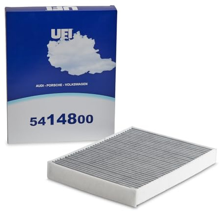 UFI Filters, Filtro de Habitáculo de Carbón Activo 54.148.00 | de Recambio, Apto para Coches, Apto para Modelos de Audi, Porsche y Volkswagen