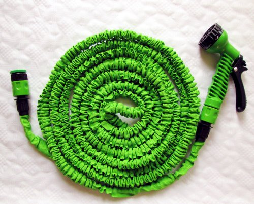 15 Meter flexibler Gartenschlauch Wasserschlauch inkl. Adapter und Multifunktionsbrause