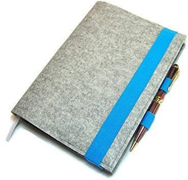 Kalenderhülle Hülle Einband Wollfilz mit Stifthalter für Din A5 Buchkalender, Notizbuch