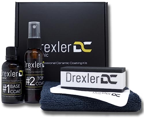 Drexler Ceramic Coating Kit 30ml + 50ml – 9H Keramische Beschichtung für Autos | 3-5 Jahre Schutz, Hydrophobe Technologie & Hoher Glanz | Professionelle Auto-Versiegelung