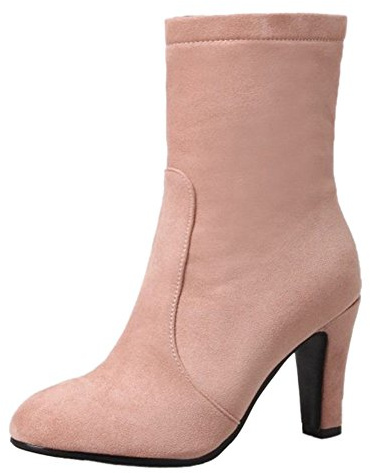 Onewus dam klänning stövlar med stiletto klack dragkedja stövel, - ROSA - 39 EU
