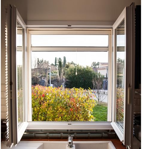 WERKA PRO Mosquitera Enrollable de Aluminio 130 x 160 cm