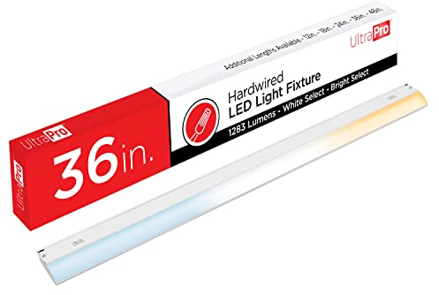 UltraPro 36 inch Hardwired Under Cabinet Lights, 3 Color Settings - 2700K/4000K/5000K - Warm White, Cool White, and Daylight, Under Cabinet Lighting, Dimmable Under Counter Lights for Kitchen, 45369