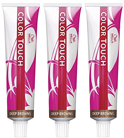 3er Wella Professionals Color Touch 6/37 Dunkelblond Gold Braun 60 ml