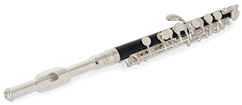 Classic Cantabile PF-300 Piccoloflöte - aus Bakelit - versilberte Neusilber-Mechaniken - inklusive Etui