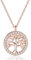 Jrêveinfini Lebensbaum Kette Halskette Damen Rosegold Silber 925 mit Anhänger, Mutter Tochter Kette Mama, Glücksbringer Kette Mädchen Kinder Freundin, Weihnachten Geschenke für Frauen Mädchen