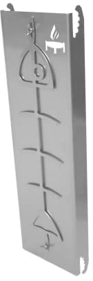 Tagliere in acciaio inox di alta qualità, resistente al fuoco in acciaio inox, accessorio per barbecue per braciere e barbecue a sfera con funzione di rotazione di 180°