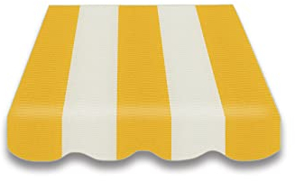 VANA Markisenstoff mit Volant für 4 x 3 m Markisen-Ersatzstoff Markisentuch Bespannung Markisenbespannung Sonnenschutz fertig genäht Maß Tuch 3,83 x 3 m Volant 3,83 x 0,21 m Design SPD021