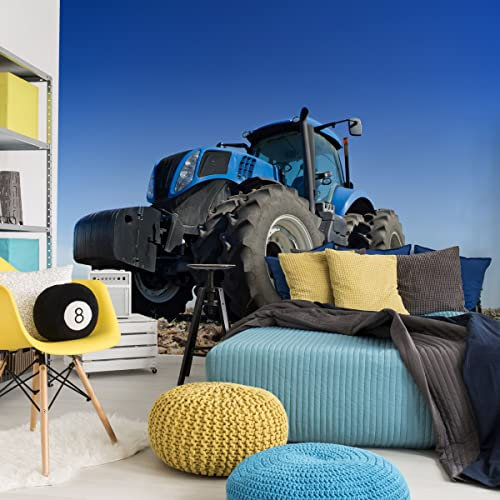 Muralo Selbstklebende Fototapete 360x240 Jugend Traktor Himmel 3D Moderne Tapete Kinderzimmer Schlafzimmer Wandbilder Wandtapete Wandtattoo XXL Br.360xHö.240