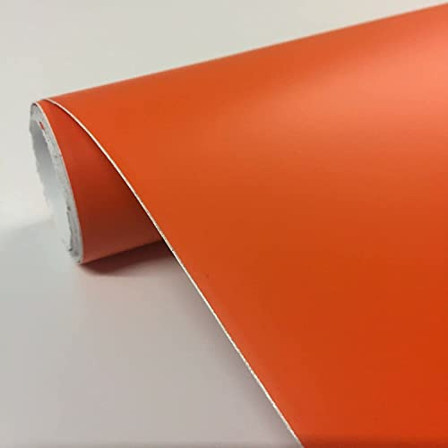 vgoltd Adesivo per mobili, opaco, con retro adesivo, in vinile, per copertura di armadi, artigianato Fablon, carta da contatto autoadesiva (arancione, 5 m x 305 mm)