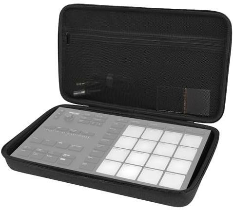 Linkidea Hard Shell Case Compatible with Native Instruments Maschine Mikro Mk3 Drum Controller, Protective Hard Shell Travel Carrying Bag (Grey)