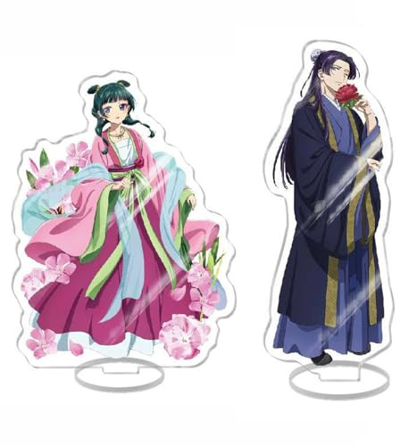 JCvCX Kusuriya no Hitorigoto-Figur, Apotheker-Tagebücher, Maomao-Figuren, Jinshi, Stehfigur, kreatives Geschenk, Spielzeugfigur, Acryl, periphere Ornamente, Kollektionen für Fans, 2 Stück