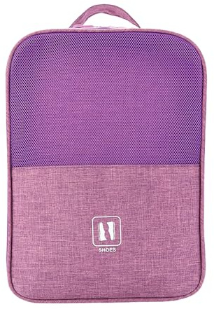Schuhbeutel Reise, Wasserdicht Schuhtasche, Staubdicht Schuhtaschen, Tragbare Schuhsack, schuhkoffer Reise für mehrere Schuhe, reiseorganizer Schuhe, schuhkoffer Reise für mehrere Schuhe (Lila)