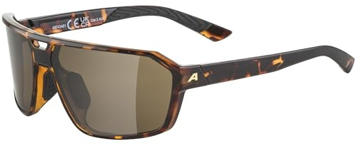 ALPINA SWIFT, sportglasögon för vuxna, havana gloss, en storlek, 100% UV-A, UV-B- och UV-C-skydd