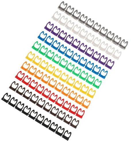 MERRYHAPY Etiquetas Para Cables Multicolores Números 0-9 Identificadores De Cable Reutilizables Tubos De Marcado De 6 Mm Para Organización Domésticos y Profesionales Prácticos y Duraderos