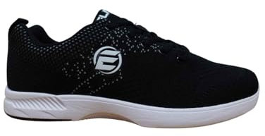 ELITE Damen Comfort Bowlingschuhe – universelle Gleitsohlen, ultraleichtes Netzgewebe, athletischer Stil für Bowler, Schwarz, 39 EU