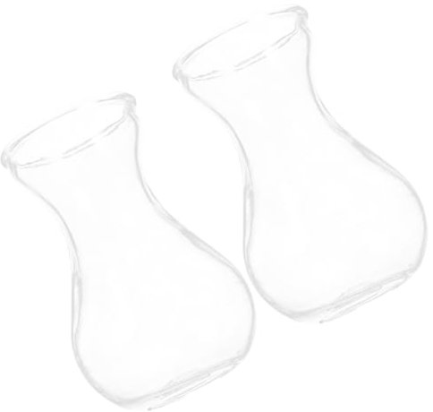 Zerodeko 2pcs Glass Vase Hydroponic Plant Container for Indoor Plant Pot Simple Style Flower Arrangement Vase Decor Unique Desktop Flower Container for Living