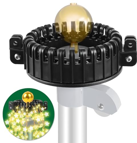 Nomanak Christmas Tree Flagpole Mega Topper Light Hook, Flag Pole Light Kit For Hanging Lights, Outdoor Decoration | Christmas Tree Topper For Hanging Lights, Outdoor Decoration，Perfect for Fixed or Telescoping Flagpoles