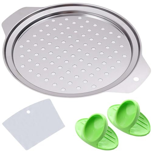 Colino per spätzle, in acciaio inox, rotondo, per pentole (24-28 cm), facile e veloce produzione di Spätzle, grattugia multifunzionale con cucchiaio e dita isolate