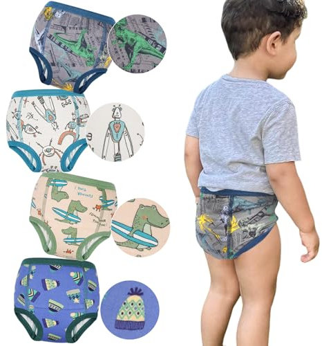 FLYISH DIRECT Töpfchen Trainingshose, Kinder Töpfchentraining Unterwäsche für Jungen und Mädchen, Bequem und Atmungsaktiv, 110/4T