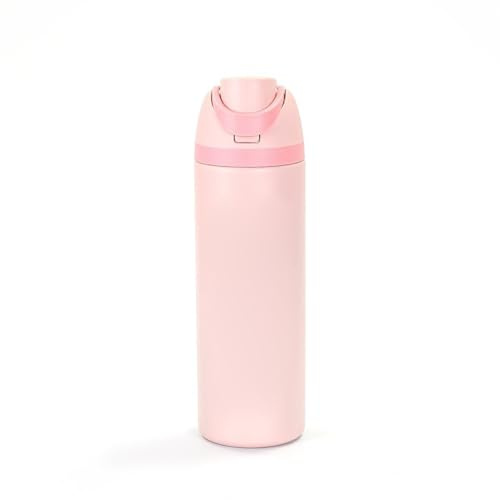 910 ml isolerad vattenflaska i rostfritt stål med sugrör, perfekt för utomhusaktiviteter och resor, livsmedelssäker, BPA-fri, läckagesäker bilvattenflaska ... (Ljusrosa)