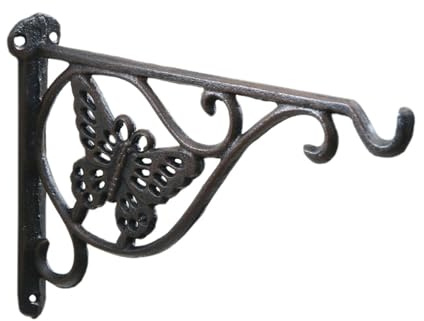 Generisch Wandhalterung Schmetterling Haken 25x16,5 Blumenampel Halter Wandhaken Gusseisen