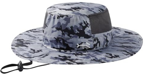 Bassdash UPF 50 + Angeln Sonnenhut Herren Wasserdicht Unisex Breite Krempe Bucket Boonie Hut Outdoor Fischerhut für Wandern Camping Safari Klassische BuschhüTe FH15