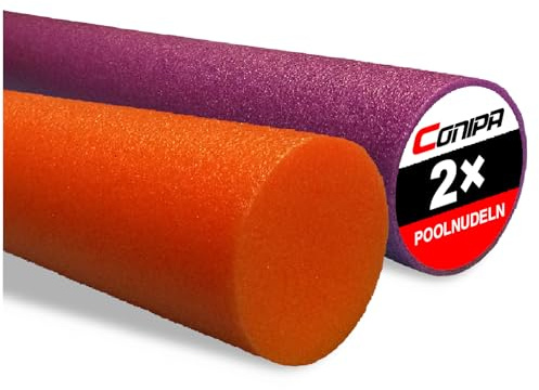 Conipa® - 2 x Schwimmnudeln im Set (160 x 7 cm) Kinder & Erwachsene (aus Schaumstoff) - Poolnudel & Pool-Spielzeug Set ab 3-10 Jahre (Made IN Europe) - Pool Wassernudel & Pool-Nudel