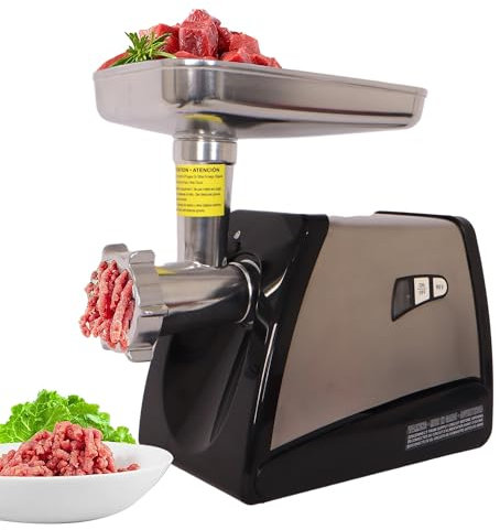 Poussoir électrique pour saucisses et viandes, pour de délicieuses saucisses Maison, Puissant modèle en Acier Inoxydable de 570 Watts, pour saucisses et saucisses de Petit-déjeuner
