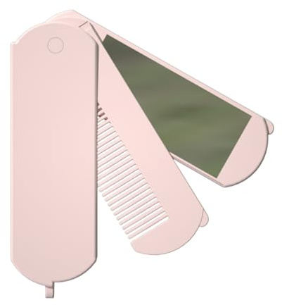 Brosse à cheveux pliable avec peigne à cheveux de voyage miroir, pinceau à économie d'espace | Brosse pliante multifonctionnelle pour piscine et voyage, solution pratique pour en déplacement - armoire
