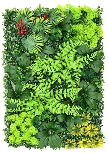 Pannelli di bosso artificiale, siepe topiaria, recinzione per la privacy, per decorazione da parete esterna, per giardino, patio e paesaggio, resistente ai raggi UV e di facile manutenzione