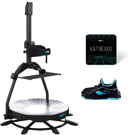 KAT Walk C2 CORE VR Treadmill Bundle with Nexus & Seated Module | 360° Omnidirectional Motion for Immersive VR Gaming & Fitness | Compatible with SteamVR & Meta Quest via Nexus Adapter | UK Size 8