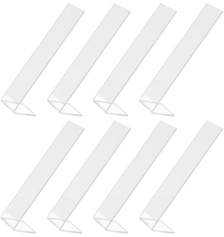 DOITOOL Supporto Porta Mollette per Chioma in Acrilico Trasparente, Organizer per Forcine e Fermagli, Set 8 Pezzi per Esposizione e Ordine di Accessori Chioma su Scrivania