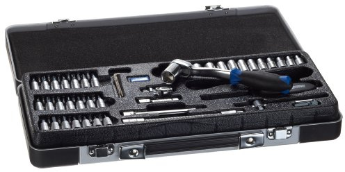Brüder Mannesmann Steckschlüssel-Satz 1/4 Zoll, Pearl-Silver finish, 46-teilig | M29760
