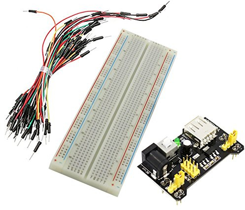 Aihasd 3.3V/5V Breadboard Power Modul + 830 Points Prototype Jumper Wires | Bread Board cable
