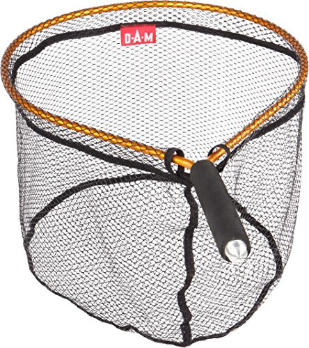 Dam Magno Fliegenkescher - Leichter Aluminium-Fischkescher mit gummierten Maschen und magnetischem Clip - Ideal zum Fangen und Freilassen von Forellen, Äschen und Fliegenfischen