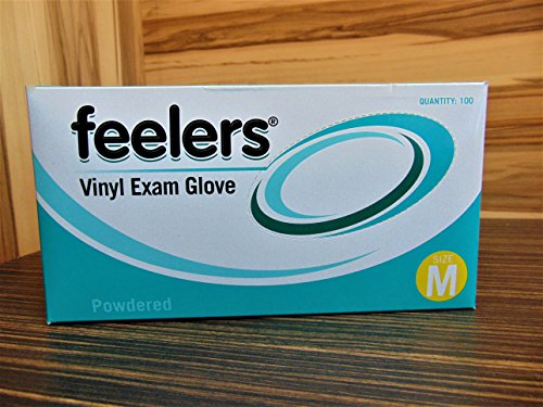Powdered Disposable Vinyl Gloves - Medium Clear - 100 Pack