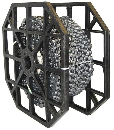 Fahrrad Kette, KMC Fahrradkette, X8 Grey, 1/2 x 3/32, 50 Meter Rolle, 8-fach, grau, Silberfarben