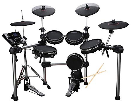 Carlsbro CSD600 9-Piece Mesh Head Electronic Drum Kit - Digital Mesh Drum Kit with Realistic Mesh Heads, Dual-Zone Cymbals, 408 Sounds, Bluetooth Connectivity - Includes 50 Lessons
