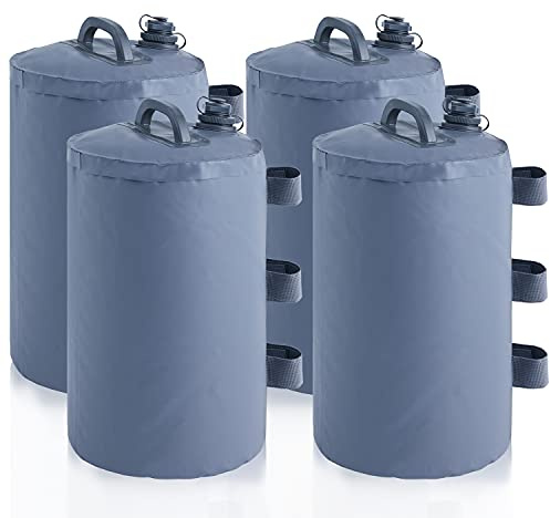 MASTERCANOPY Lot de 4 sacs de poids pour tonnelle, gris | Poids des pieds, pour tonnelle escamotable